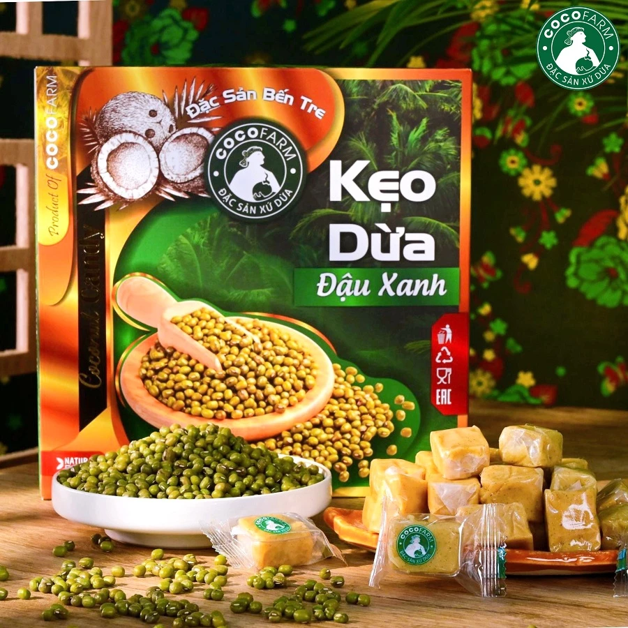 Kẹo dừa đậu xanh Cocofarm