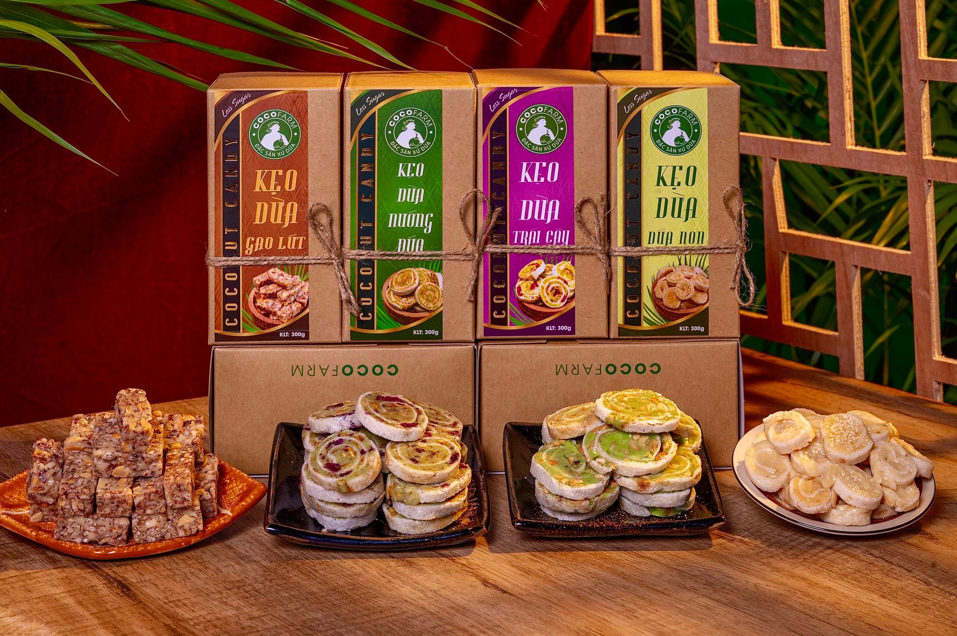 COMBO 4 hộp kẹo dừa cuộn bánh tráng 300g - Ảnh 2