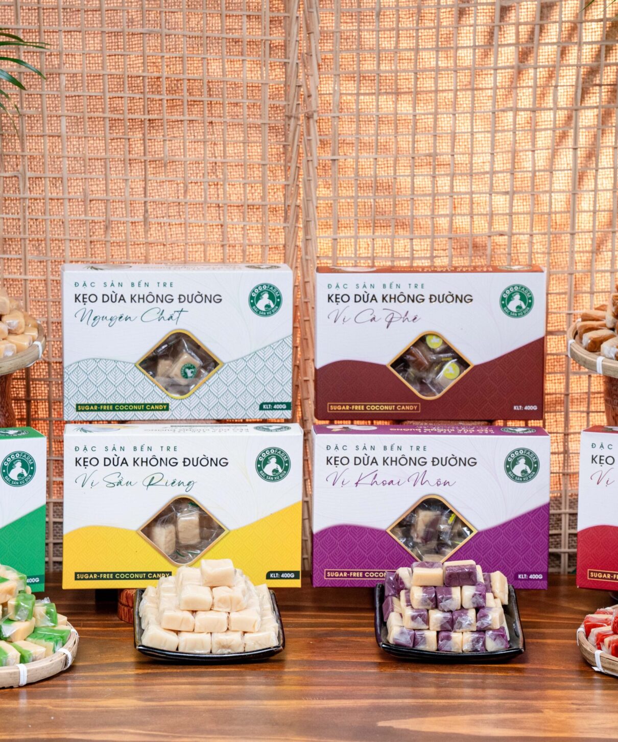 COMBO 6 hộp kẹo dừa Không dùng đường Cocofarm