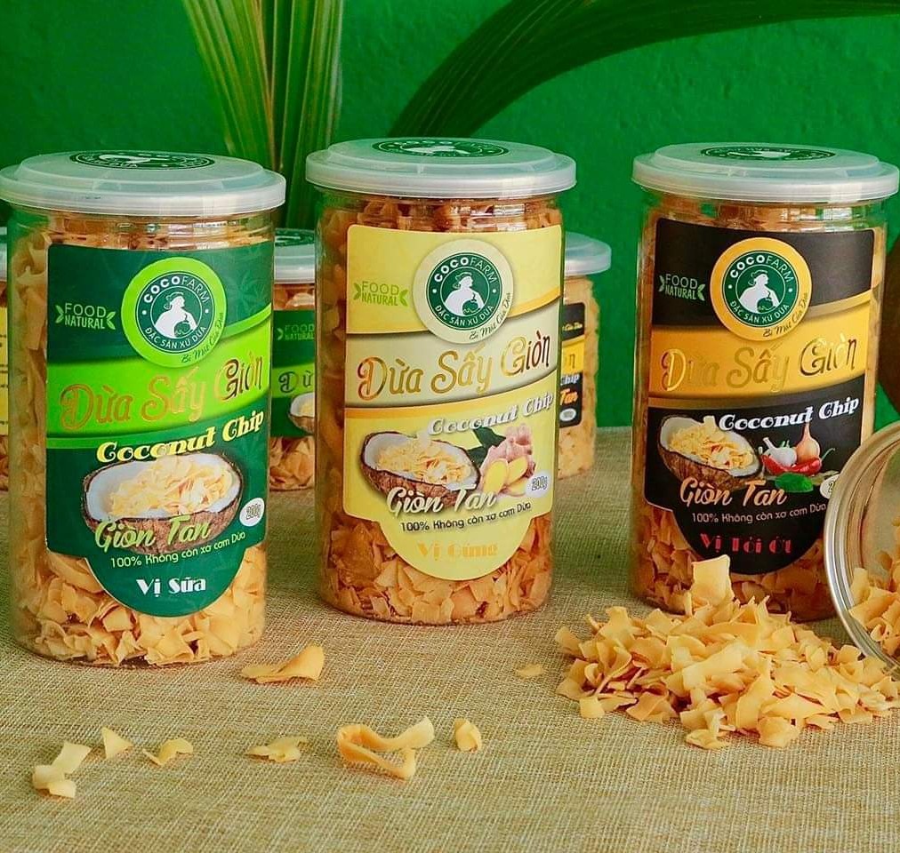 COMBO 3 hộp dừa sấy giòn cao cấp Cocofarm