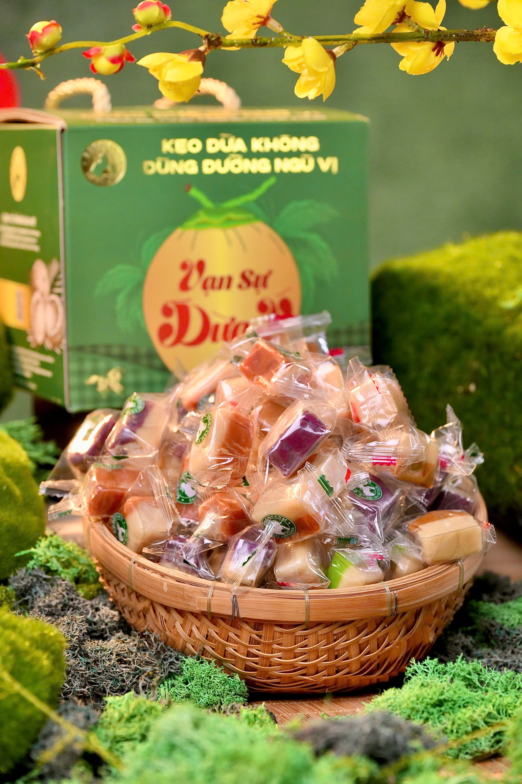 Hộp Kẹo Dừa Không Đường ngũ vị Hộp 1Kg - Ảnh 9