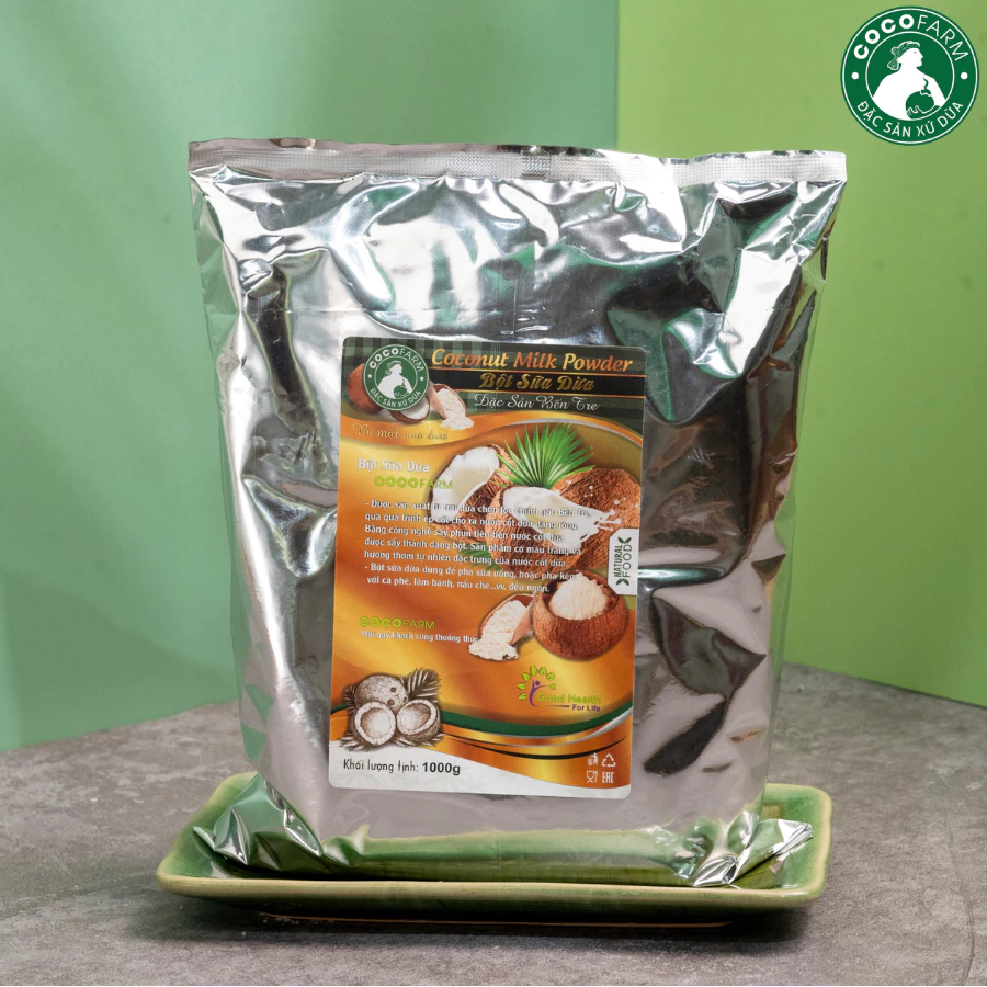 Bột sữa dừa Cocofarm bịch 1Kg