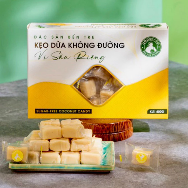Kẹo Dừa Không Đường vị Sầu Riêng Cocofarm