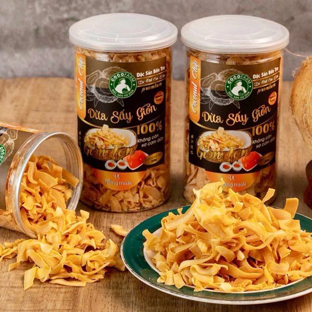 Dừa sấy giòn cao cấp Cocofarm Vị Trứng Muối