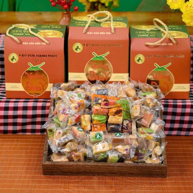 Kẹo Dừa Hạnh Phúc Ngũ Vị Tết 2025