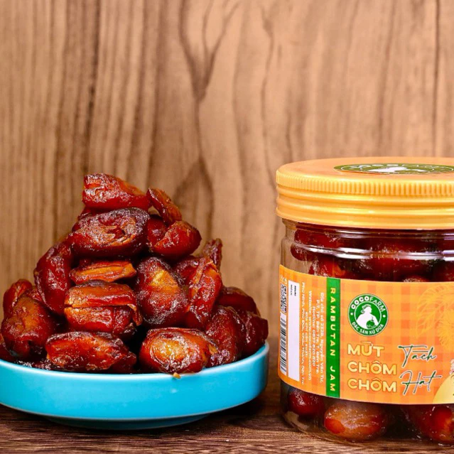 Mứt Chôm Chôm tách hạt với 3 hương vị nguyên bản, vị ô Mai và vị Cay Cocofarm