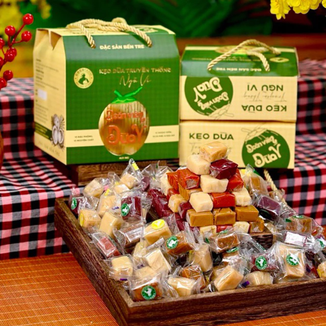 Hộp Kẹo Dừa Truyền Thống Ngũ Vị Cocofarm