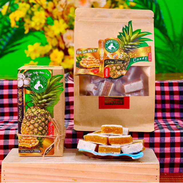 Kẹo Khóm tươi bánh phồng Cocofarm bịch 500gram