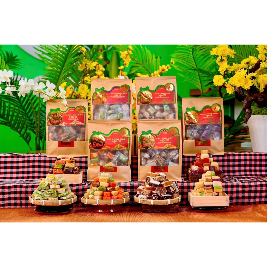 TỔNG HỢP các loại Kẹo Dừa Cocofarm Ngũ vị bịch 500g