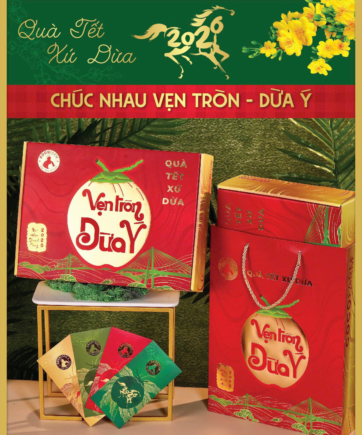 QUÀ TẾT XỨ DỪA " VẸN TRÒN DỪA Ý" COCOFARM 2026